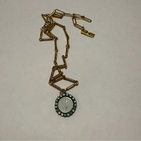 Tova “J” initial necklace with bag - Picture 3 of 3